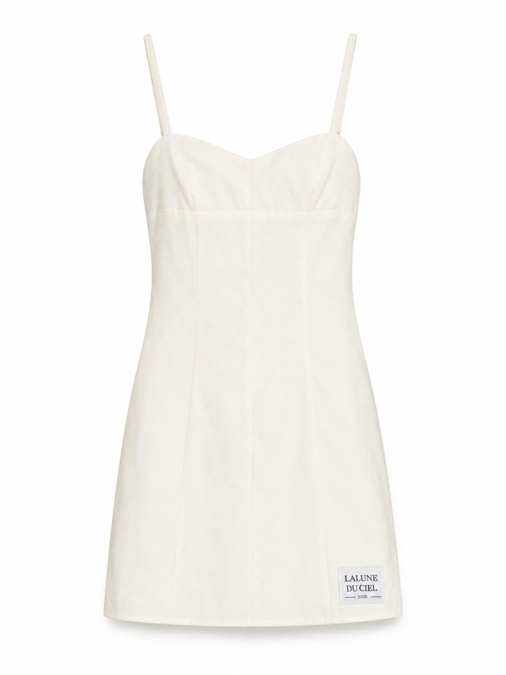 LaLuneDuCiel White Corset Midi Dress | Size M | Open Back